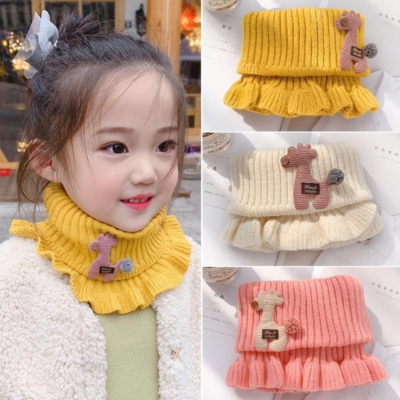 Khăn choàng cổ dệt kim nhiều kiểu dáng dành cho bé gái