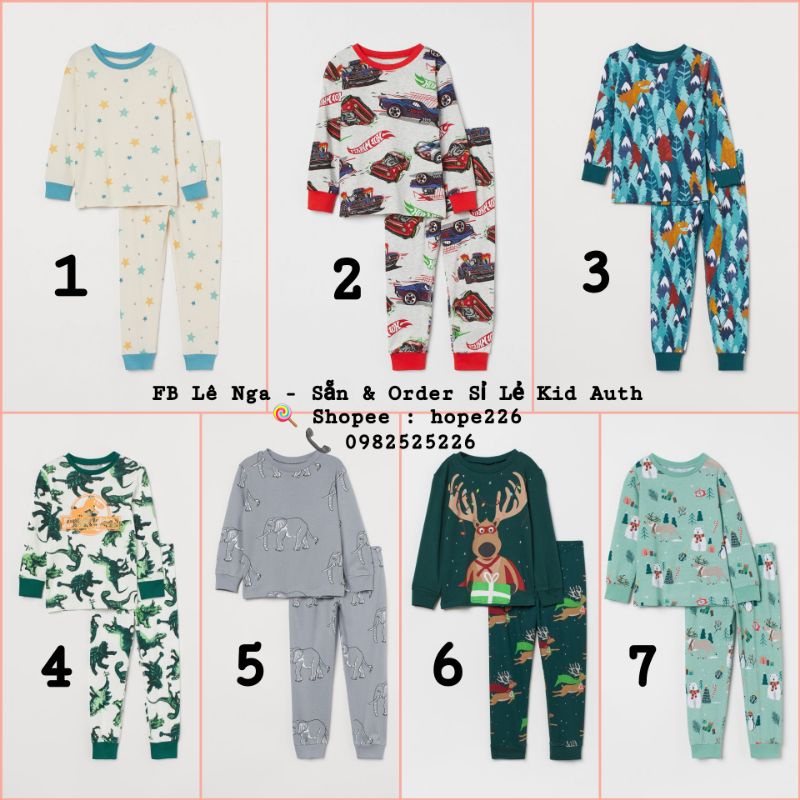 Bộ cotton kid HM UK/CN chính hãng sz 1 5-2y đến 8-10y