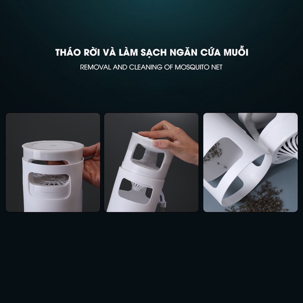 Đèn Bắt Muỗi, Máy Bắt Muỗi Côn Trùng Thông Minh SmartWork [Công Nghệ Đức - Đèn Led UV Tím]