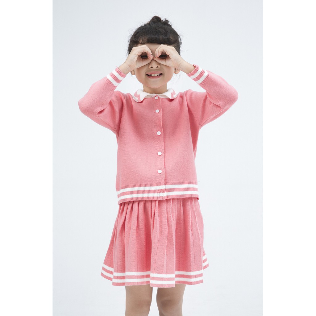 Chân váy len xếp ly bé gái IVY moda MS 30G0285