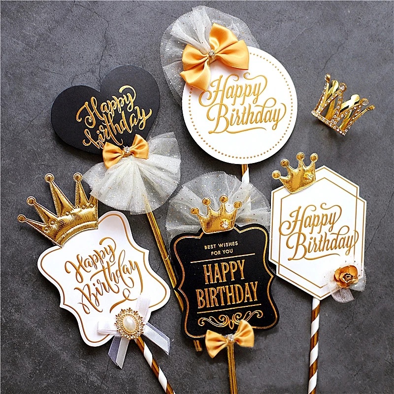 Topper Trang Trí Bánh Kem Hình Vương Miện