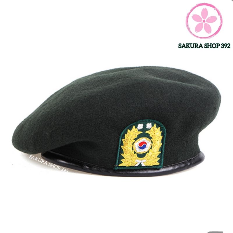 Mũ nồi nón Beret phong cách lính Hàn Quốc