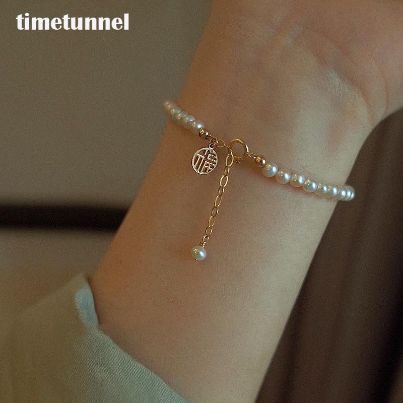 Vòng Tay Đính Đá Ngọc Bích Nhân Tạo Thời Trang Vòng Tay May Mắn Đính Hạt Ngọc Trai Phong Cách Trung Hoa Cổ Điển