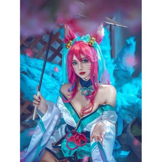 Wings Ahri tóc giả cosplay