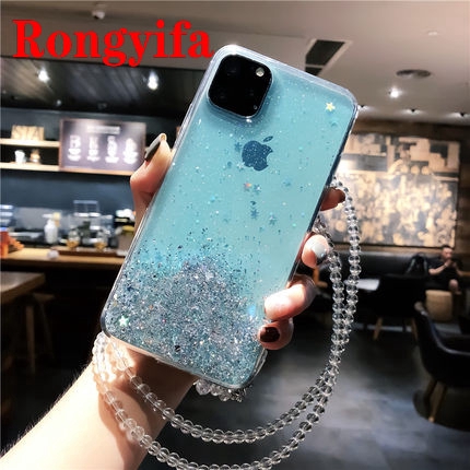 Ốp điện thoại kim tuyến có giá đỡ và dây cho OPPO A31 Find X2 Realme 5 5i 5s C3 XT X2 3 Pro A9 A5 2020