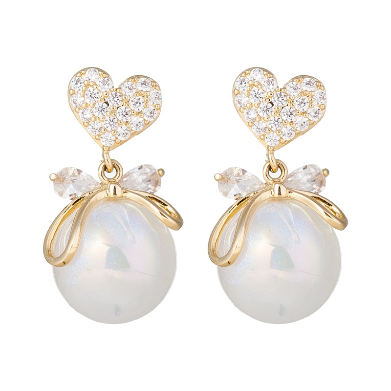 Bông Tai Mạ Bạc 925 Đính Ngọc Trai Nhân Tạo Phong Cách Hàn Quốc Thời Trang Mùa Hè Mới