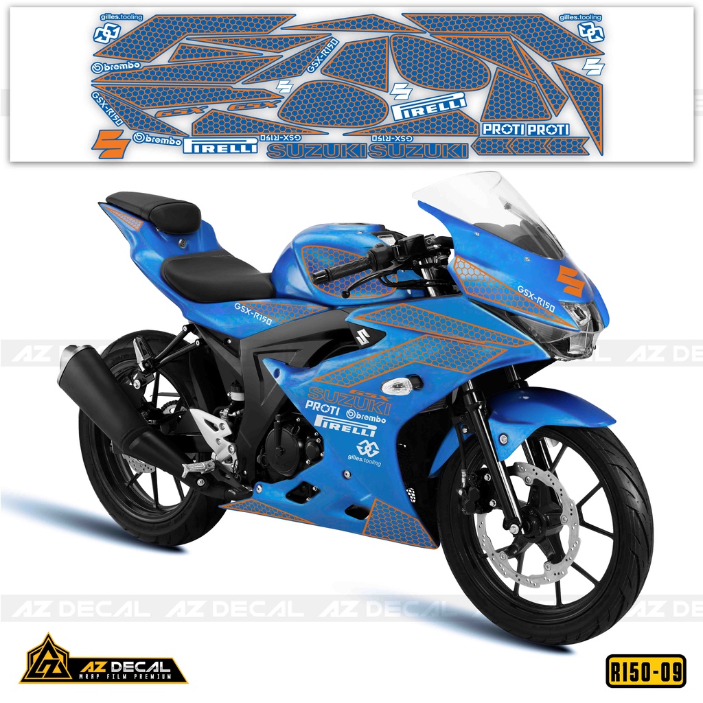 Tem Xe GSX R150 Phong Cách Matrix - Nhiều Lựa Chọn Màu | GSX R150-09 | Decal Rời Chống Nước, Chống Phai Màu, Dễ Dán