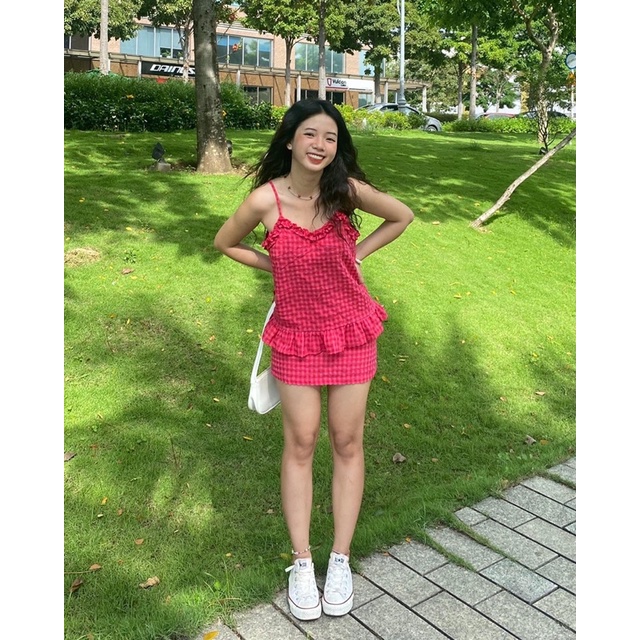 TIRTWO SET | Áo hai dây và chân váy basic - Design by TUDO