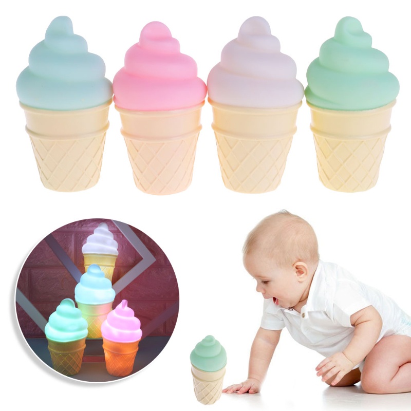 Đèn Ngủ Để Bàn Hình Kem Ốc Quế WMMB Dành Cho Trẻ Em
