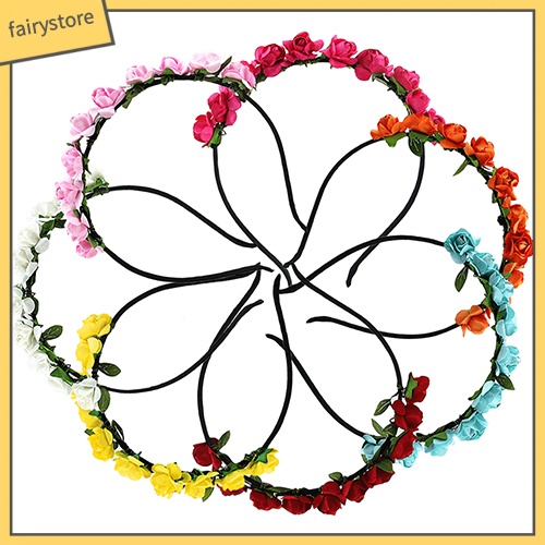 Băng đô cài tóc đính hoa hồng xinh xắn thời trang