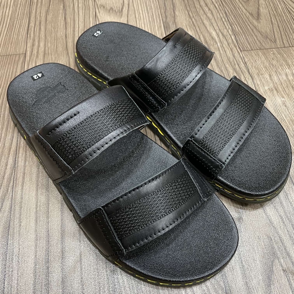 Dép quai ngang kẹp dù nam da bò 100% siêu bền
