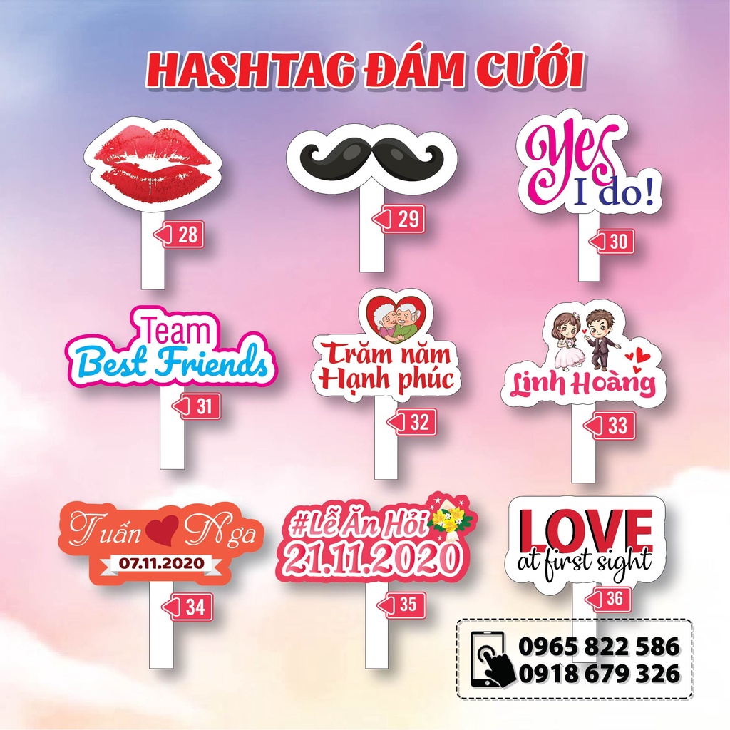 Hashtag cầm tay đám cưới, hashtag wedding, hashtag 2023 - 2024