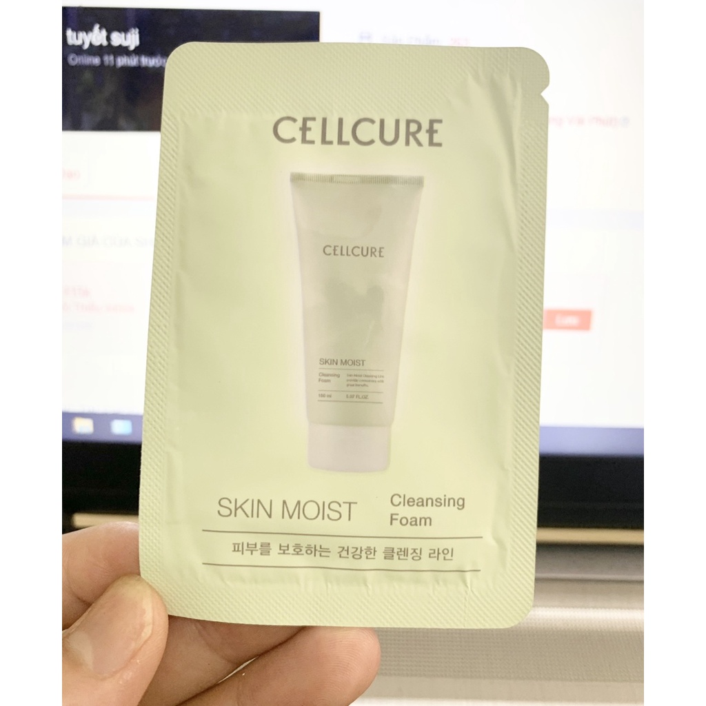 Sữa rửa mặt trắng sáng mịn màng Cellcure Skin Moist Cleansing Foam 3ml