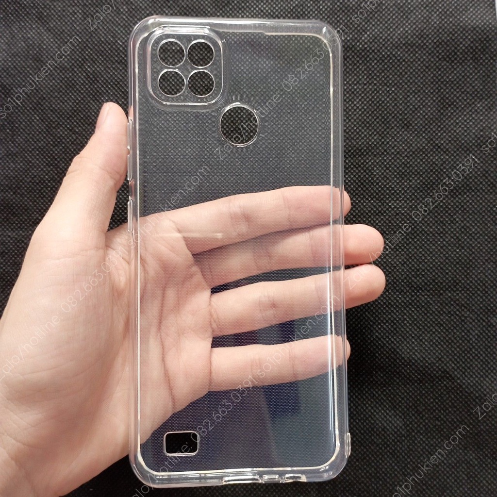 Ốp lưng Realme C20 / C11 2021 loại dẻo trong bảo vệ cam, loại chống sốc trong suốt cao cấp, bền đẹp
