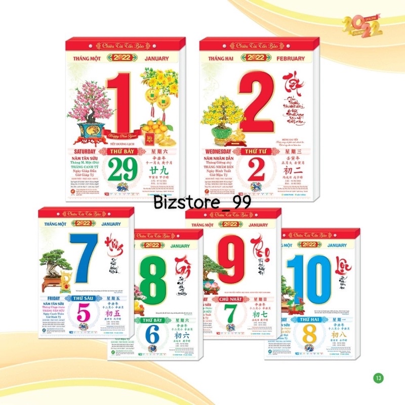 LỊCH BLOC 2024 - LỊCH TẾT 2024- BLOC LỊCH 20 x 30cm, 16 x 24cm, 15 x 21cm