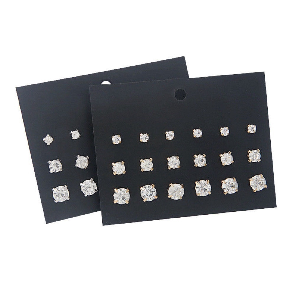 Bộ 9 đôi khuyên tai có đính đá đầy quý phái