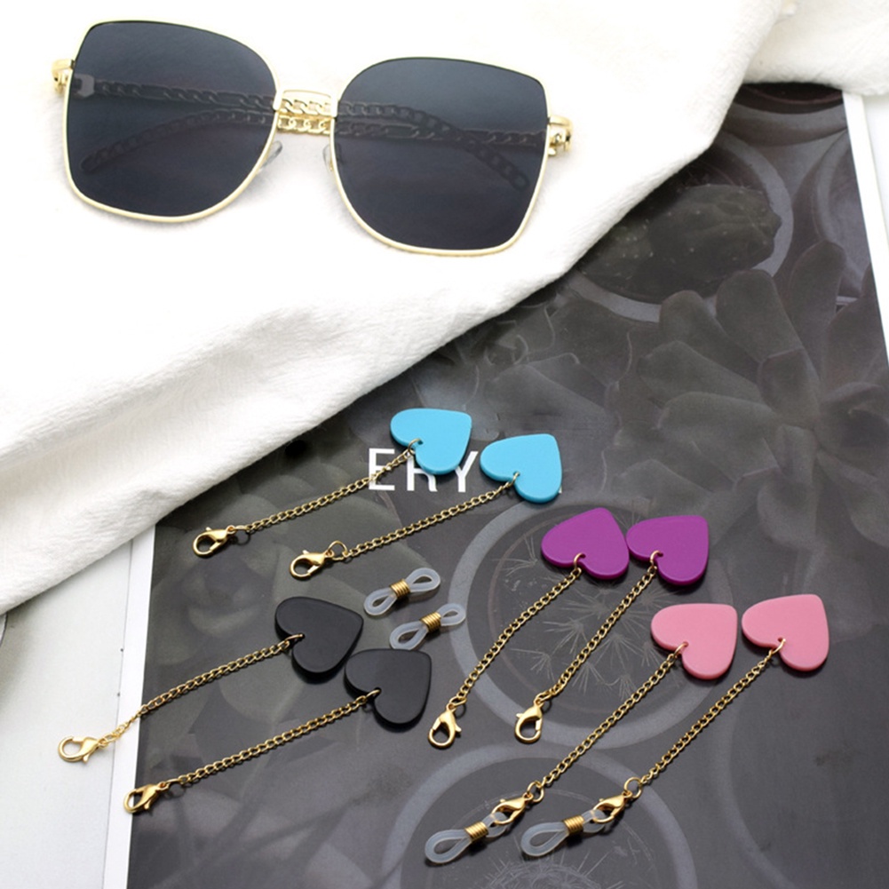 1 Dây Đeo Mắt Kính Hình Trái Tim Màu Sắc Kẹo Ngọt