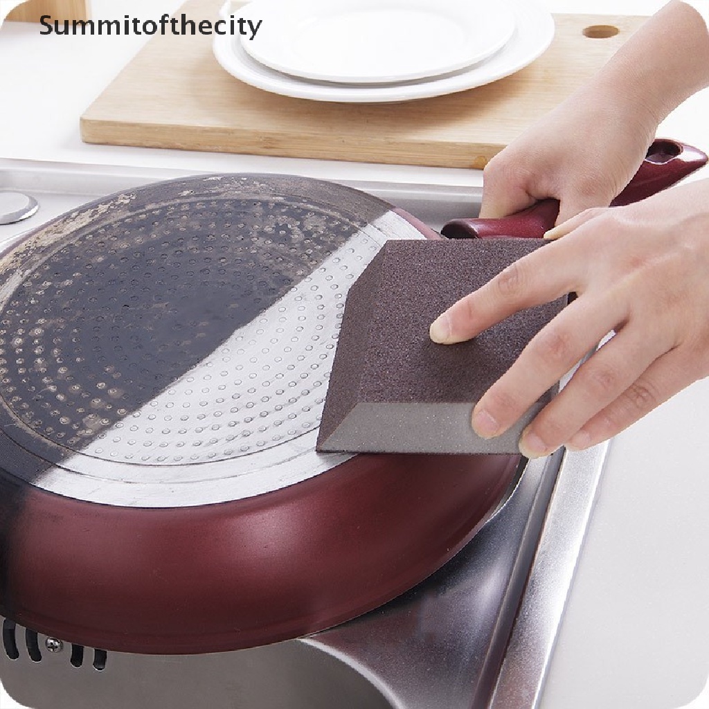 Summitofthecity 1 Miếng Bọt Biển Nano Rửa Chén Loại Bỏ Rỉ Sét Siêu Bền