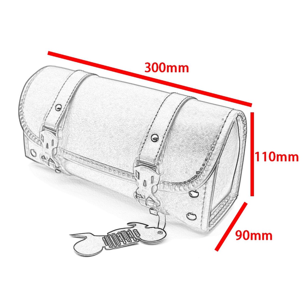 Túi Da PU Đựng Đồ Gắn Yên Xe Máy / Xe Đạp Chống Thấm Nước Tiện Dụng