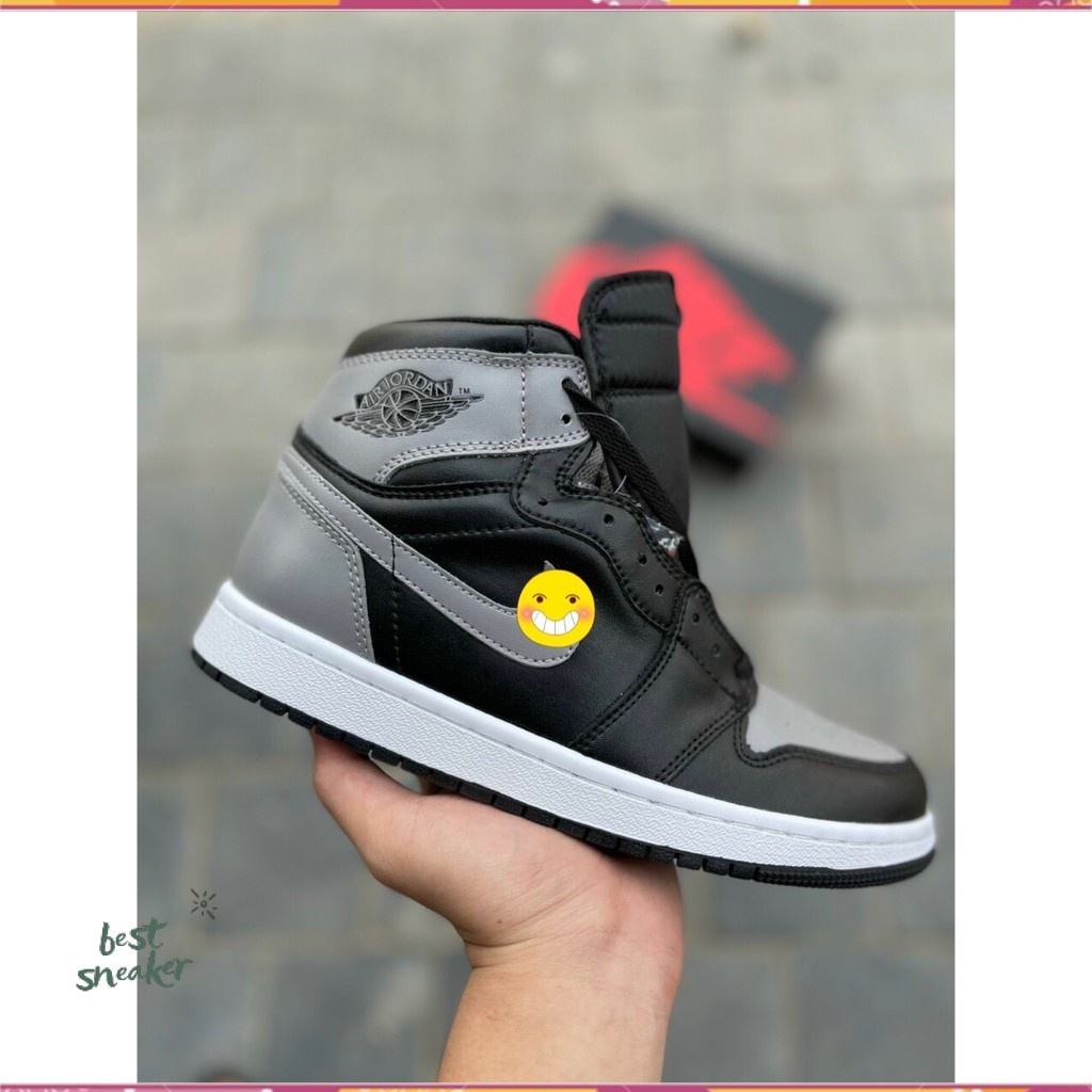 Giày Sneaker🌿FREESHIP🌿Giày Thể Thao JD1 Xám Đen Cổ Cao Nam Nữ