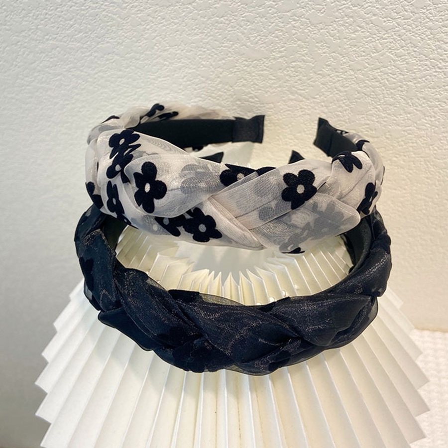 Băng Đô Phối Ren Lưới Họa Tiết Hoa Xinh Xắn Dành Cho Nữ