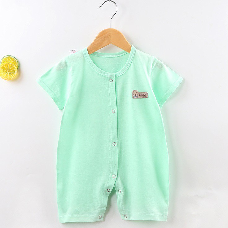 Bodysuit cotton bé trai và bé gái tay ngắn romper