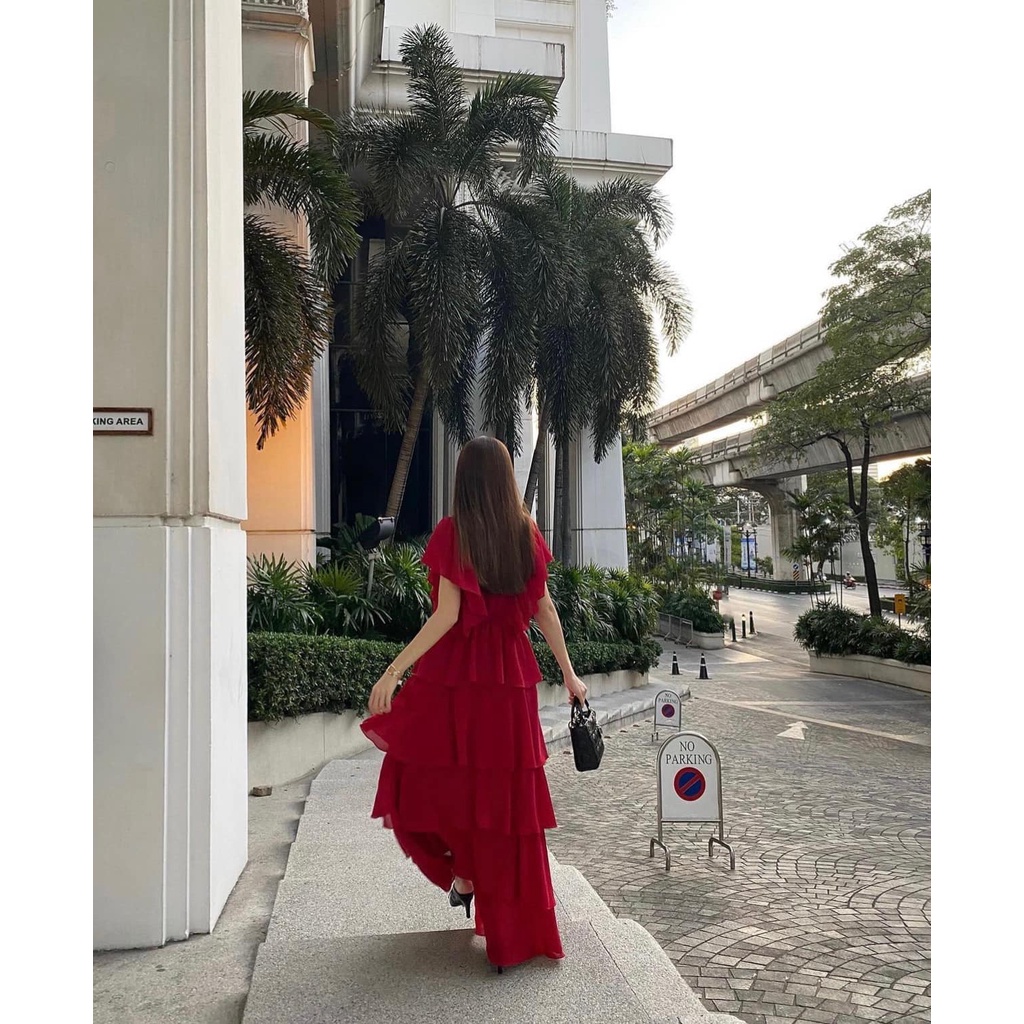 Váy/Đầm Maxi dáng dài xếp tầng chất liệu cao cấp Diana Dress