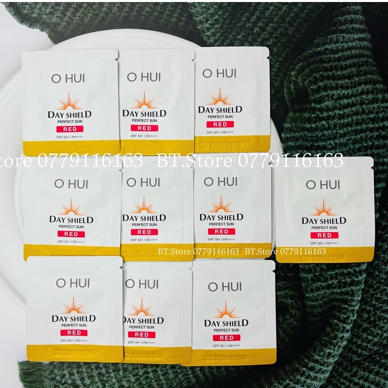 Sample Kem Chống Nắng SPF50+/PA++++ Ohui Dưỡng Trắng Cho Da Nhạy Cảm - Ohui Dayshield Perfect Sun Pro Red