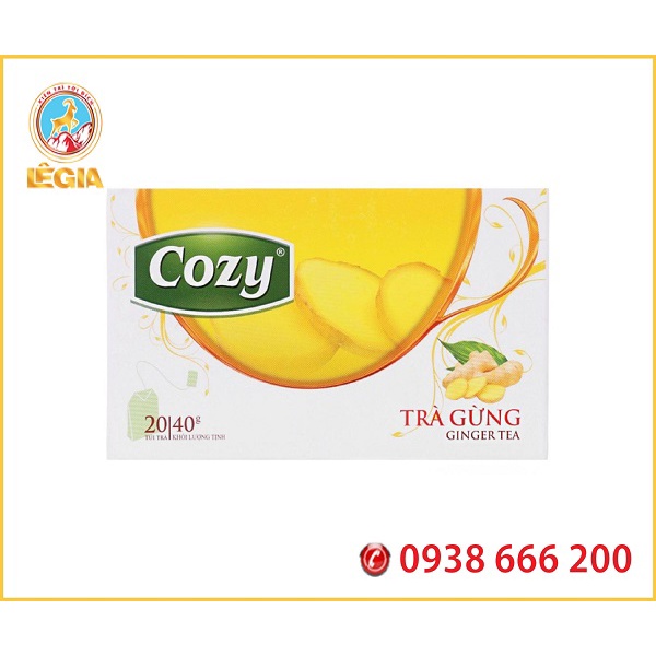 Trà COZY Gừng Túi Lọc 40G (GINGER TEA)