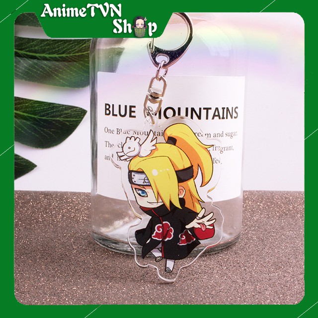 Móc khoá Mica dây xịn anime Naruto (Tổ chức Akatsuki) - Nhựa Cứng Acrylic In 2 mặt sắc nét ( ảnh thật )