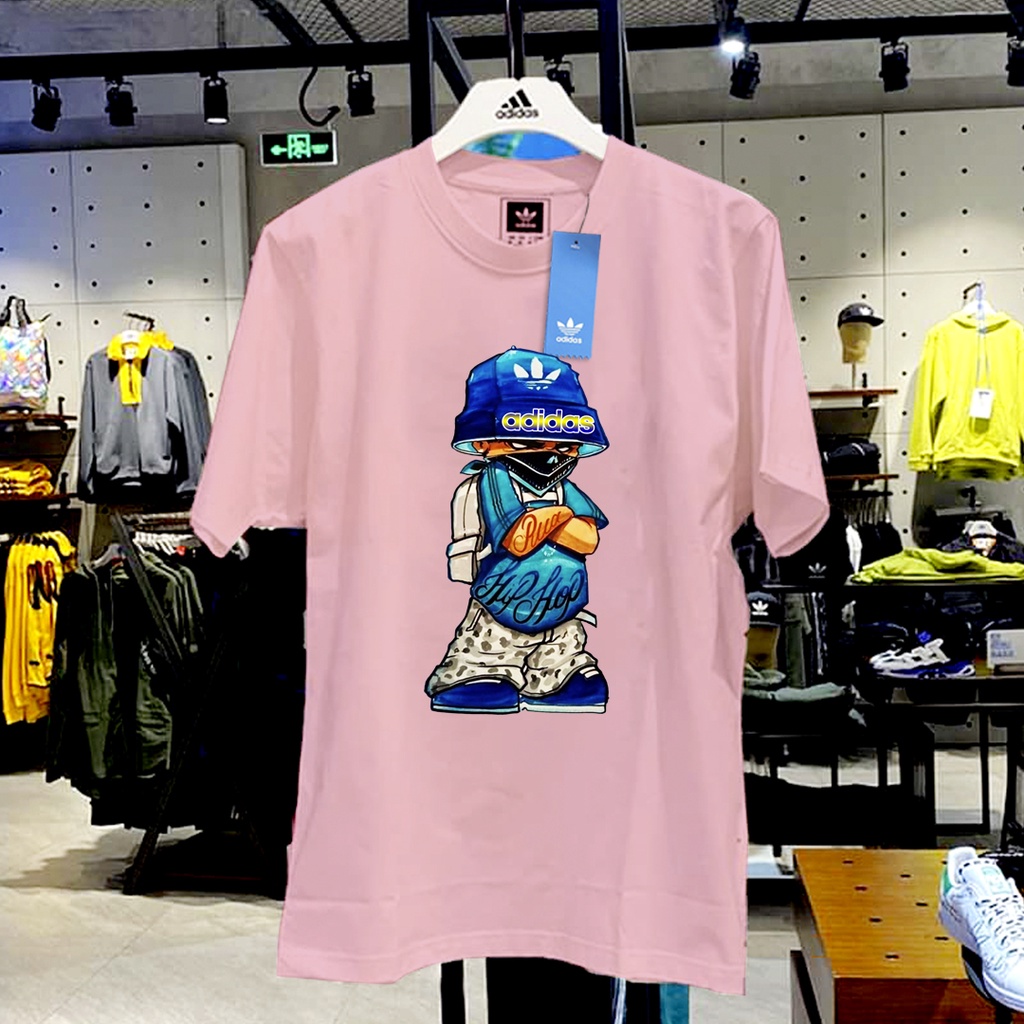 Áo Phông Adidas Cậu Bé Hip-Hop 100% Cotton, Áo Thun Adidas Cô Gái Đeo Kính Nam Nữ Chính Hãng - Giá Rẻ - Có Big Size