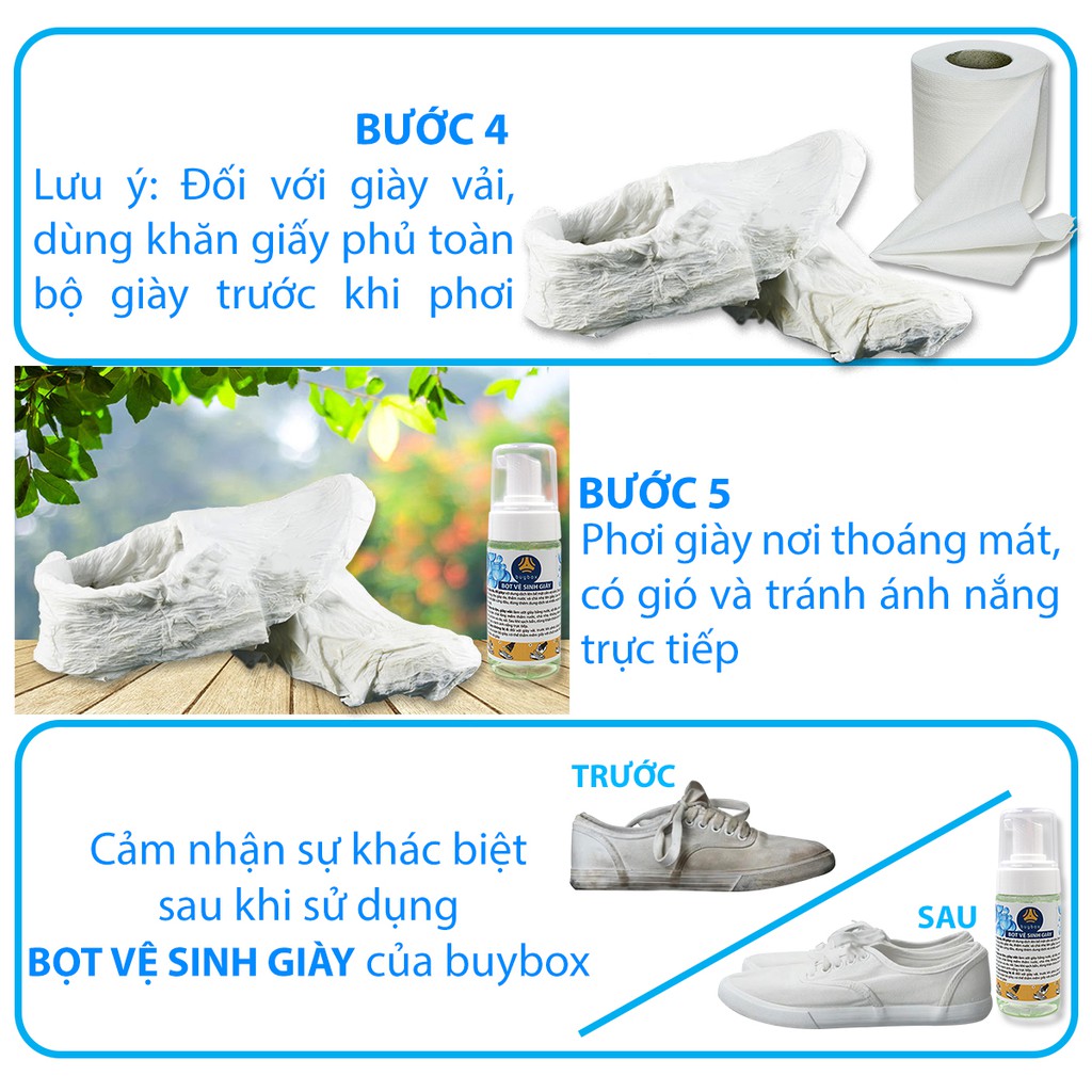 Bọt vệ sinh giày và giặt giày (150ml) - buybox - BBPK60