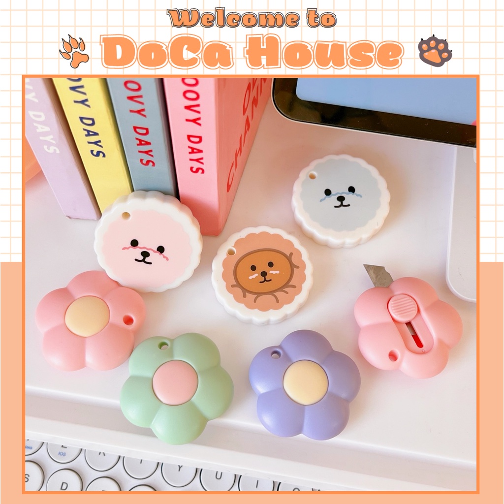 Dao Rọc Giấy Mini Hình Bông Hoa Xinh Xắn Đáng Yêu Dao Dọc Giấy Khui Hàng Unboxing Bông Hoa Ngộ Nghĩnh
