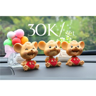 Bộ 3 chú chuột trang trí bánh kem
