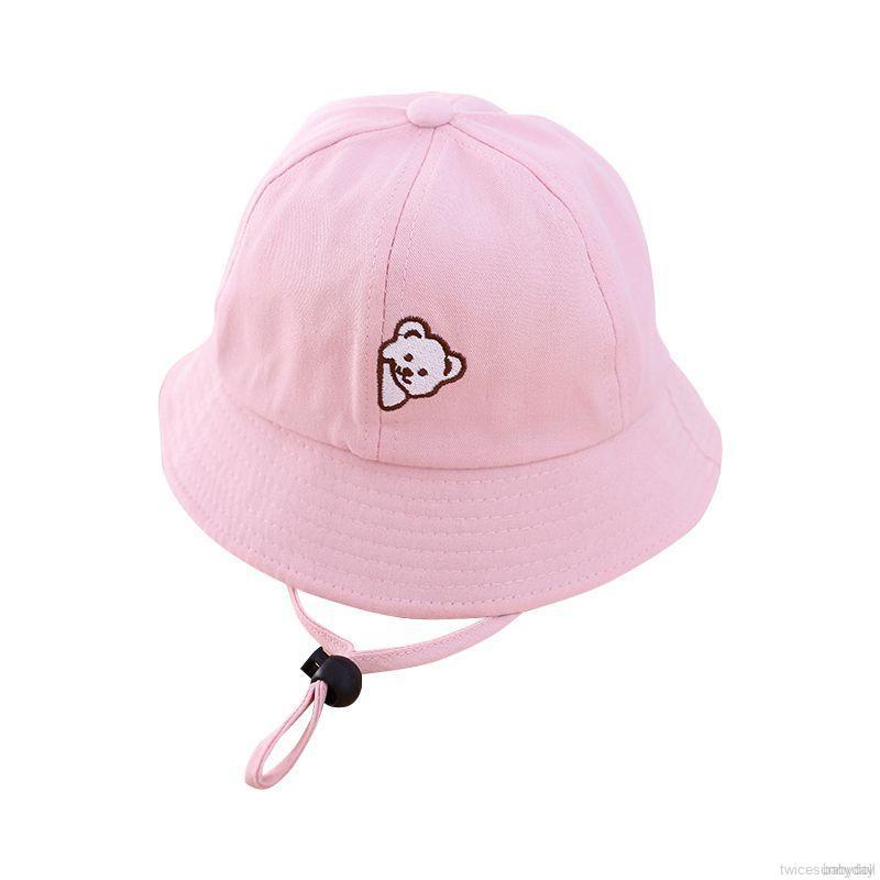 Mũ tai bèo thêu họa tiết gấu hoạt hình đáng yêu dành cho trẻ em