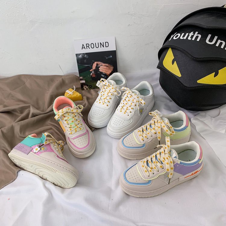 [Mã FAGREEN245 giảm 10% tối đa 30k đơn từ 99k] Giày Thể Thao Snaeker Nữ Dây Hoa Cúc (Kèm Phụ Kiện) | BigBuy360 - bigbuy360.vn