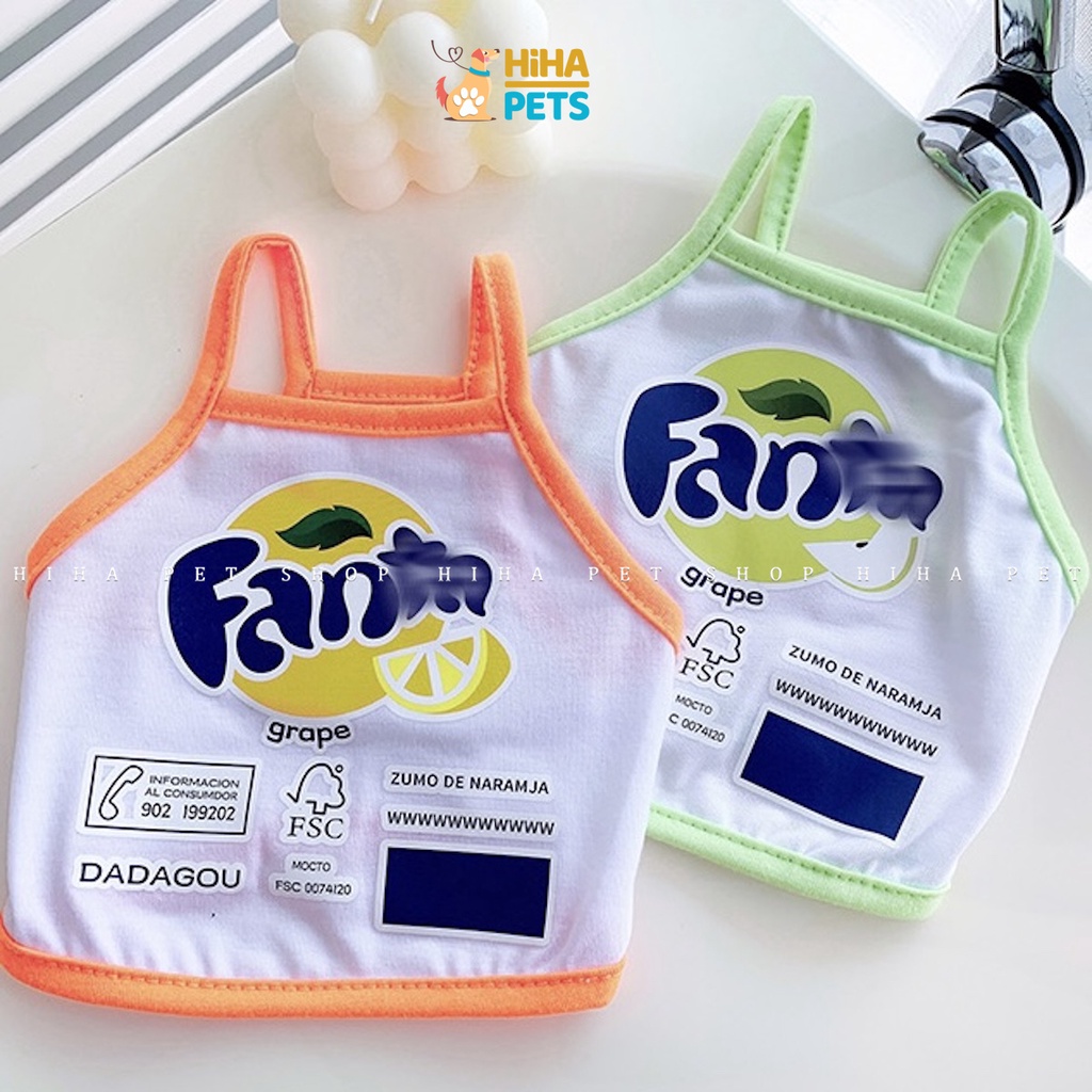 Áo Thun Ba Lỗ Cho Chó Mèo Vải Cotton Mát Mẻ Quần Áo Thú Cưng Mùa Hè Dễ Thương Hihapet.