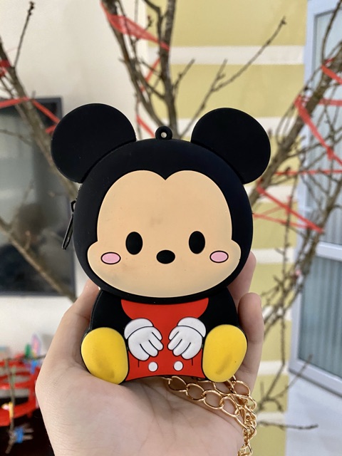 Túi chuột Mickey silicon sz mini Zara dư xịn cho bé trai và bé gái ( có dây đeo )