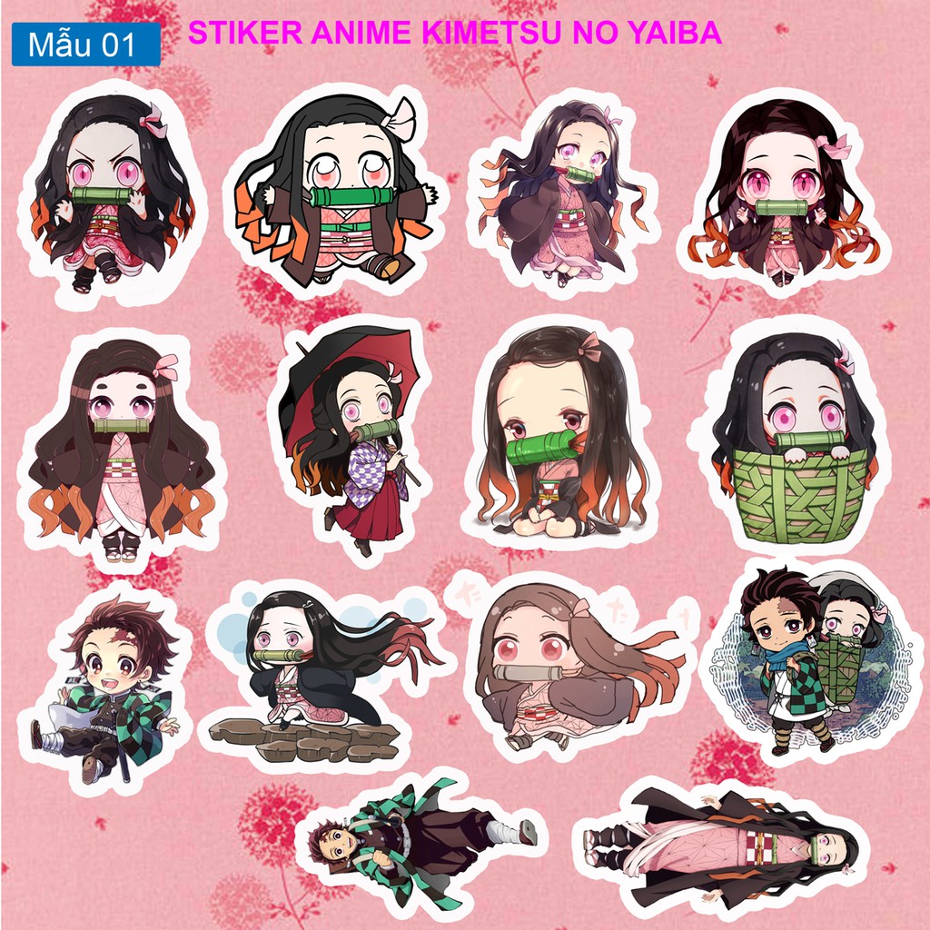 Sticker / hình dán anime Kimetsu no Yaiba