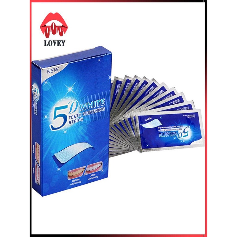 [Hàng mới về] Set 7 cặp miếng dán gel làm trăng răng 5d