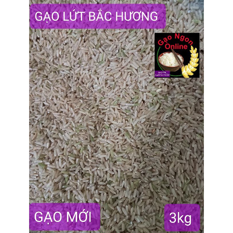 gạo lứt trắng (bắc hương) 3 kg