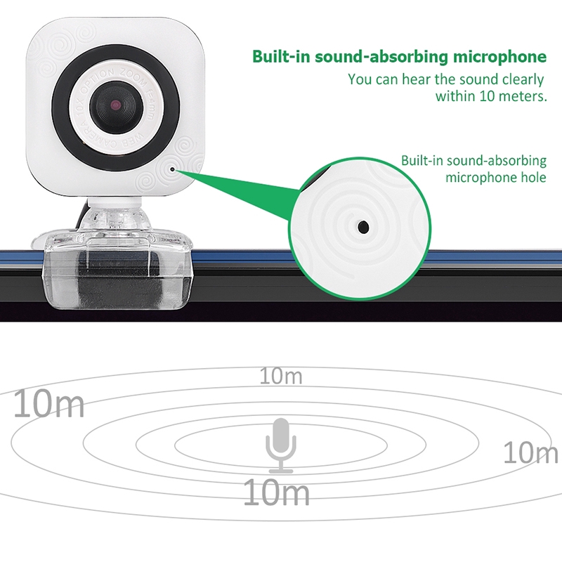 Camera Chụp Hình Với Mic Cho Máy Tính, Laptop