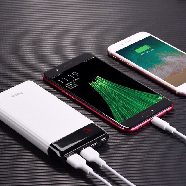 Hoco J28-[10.000mAh]Pin sạc dự phòng 2 cổng USB sạc nhanh 2 thiết bị cùng lúc