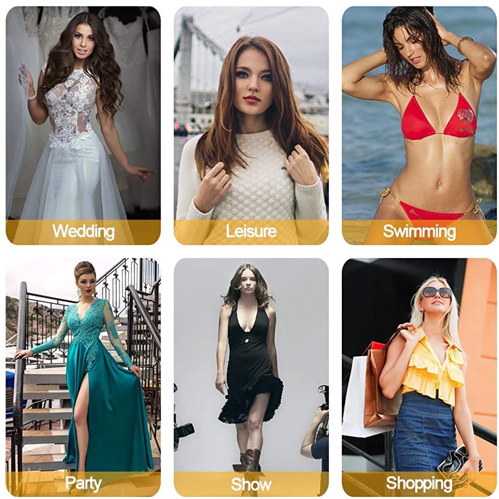 Bộ 5 cặp miếng dán ngực silicon mềm tự dính kiểu ẩn thoải mái cho nữ