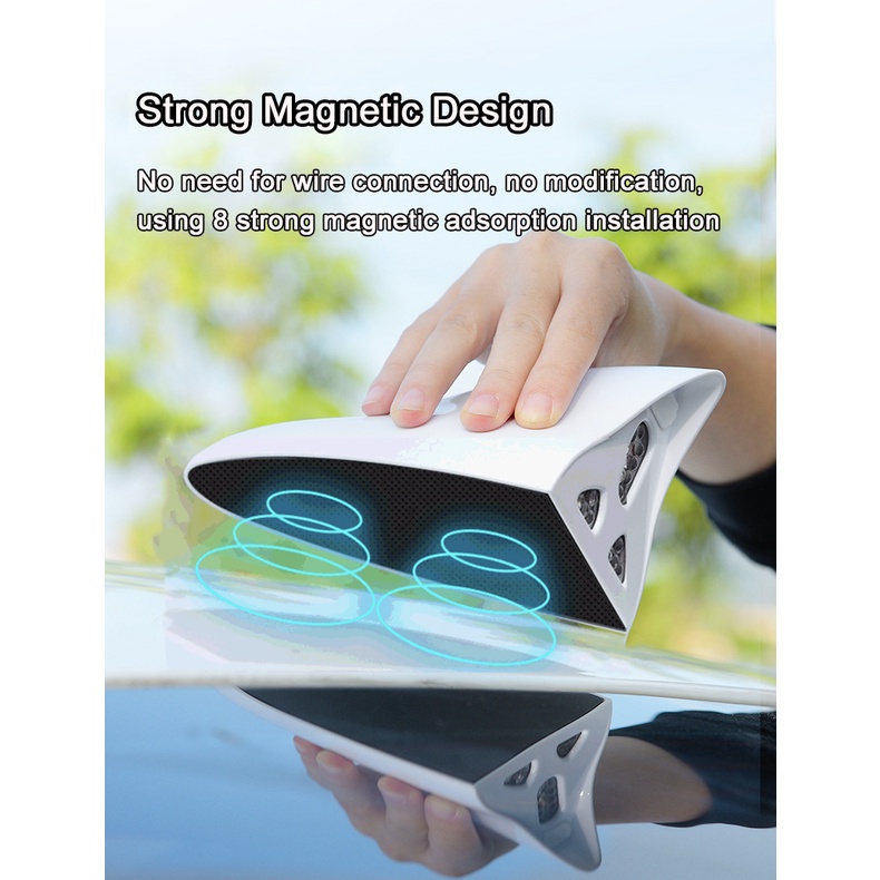 Ăng Ten Vây Cá Mập Có Đèn LED Sử Dụng Năng Lượng Mặt Trời Trang Trí Nóc Xe Hơi Chống Va Chạm Chống Thấm Nước
