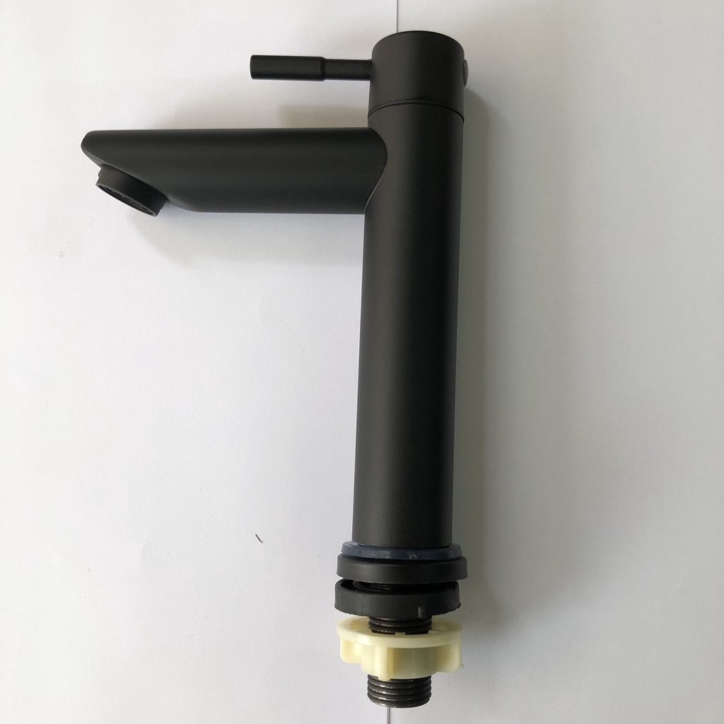 Vòi lavabo lạnh đen cao 20cm