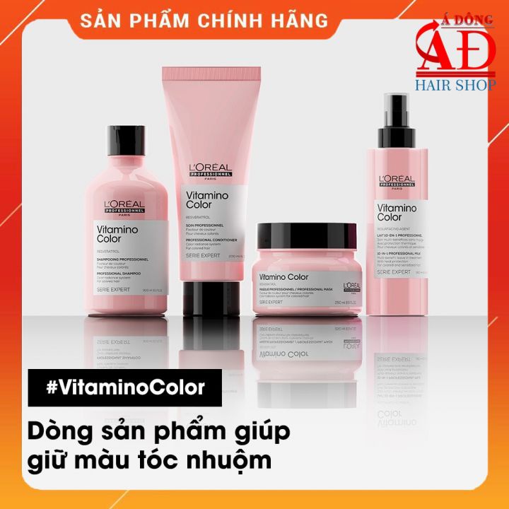 DẦU XẢ LOREAL VITAMINO COLOR RESVERATROL 2021 GIỮ MÀU TÓC NHUỘM 200ML (TUÝP)