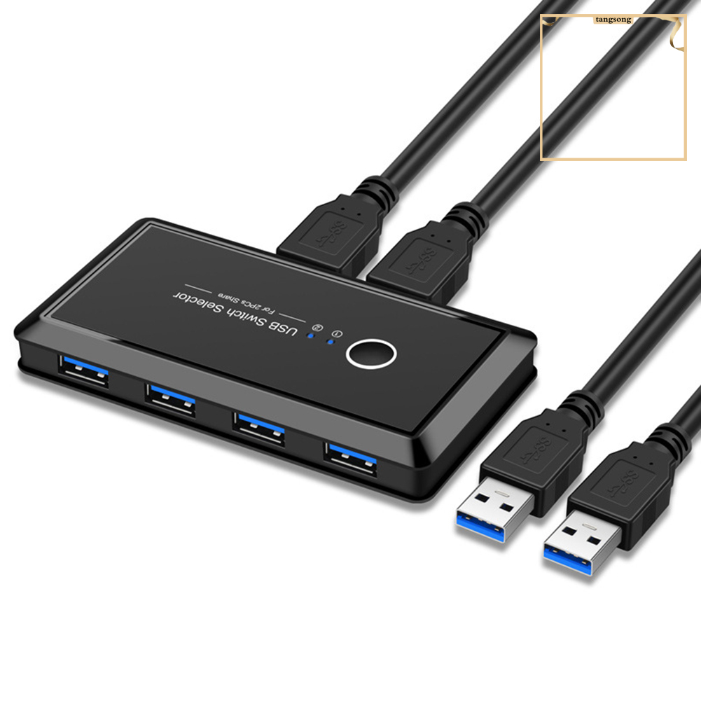 Bộ 2 Thiết Bị Chia 4 Cổng Usb 3.0 Cho Bàn Phím / Chuột Máy Tính