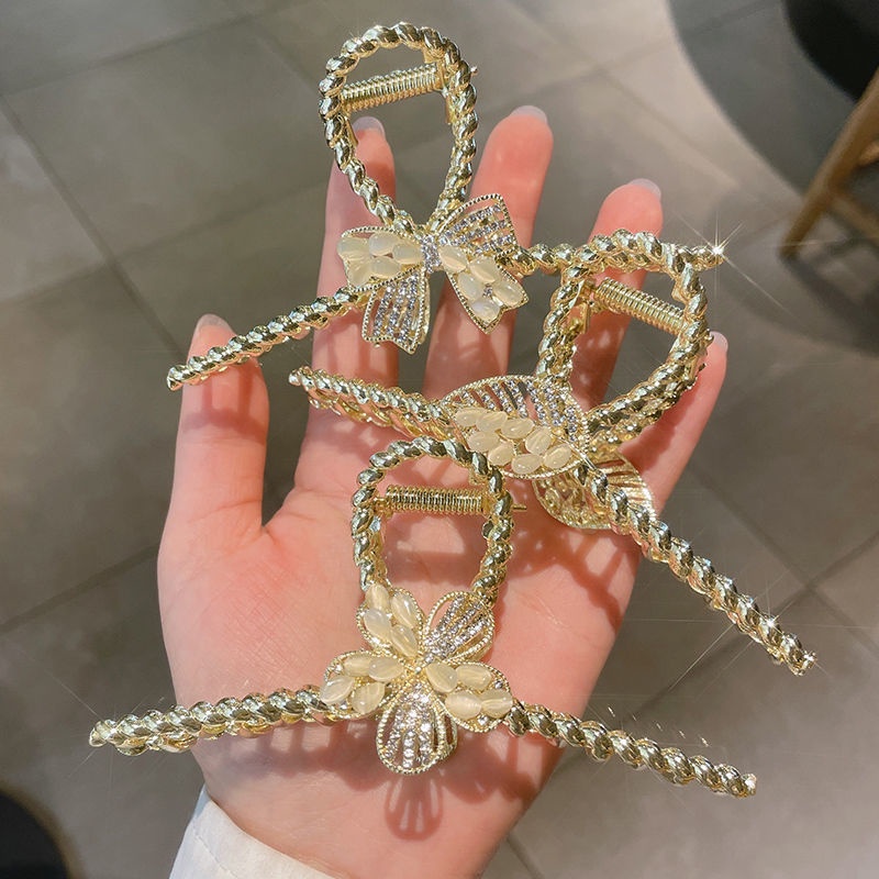 Kẹp Tóc Hình Bướm Đính Đá Cỡ Lớn Sang Trọng Cho Nữ