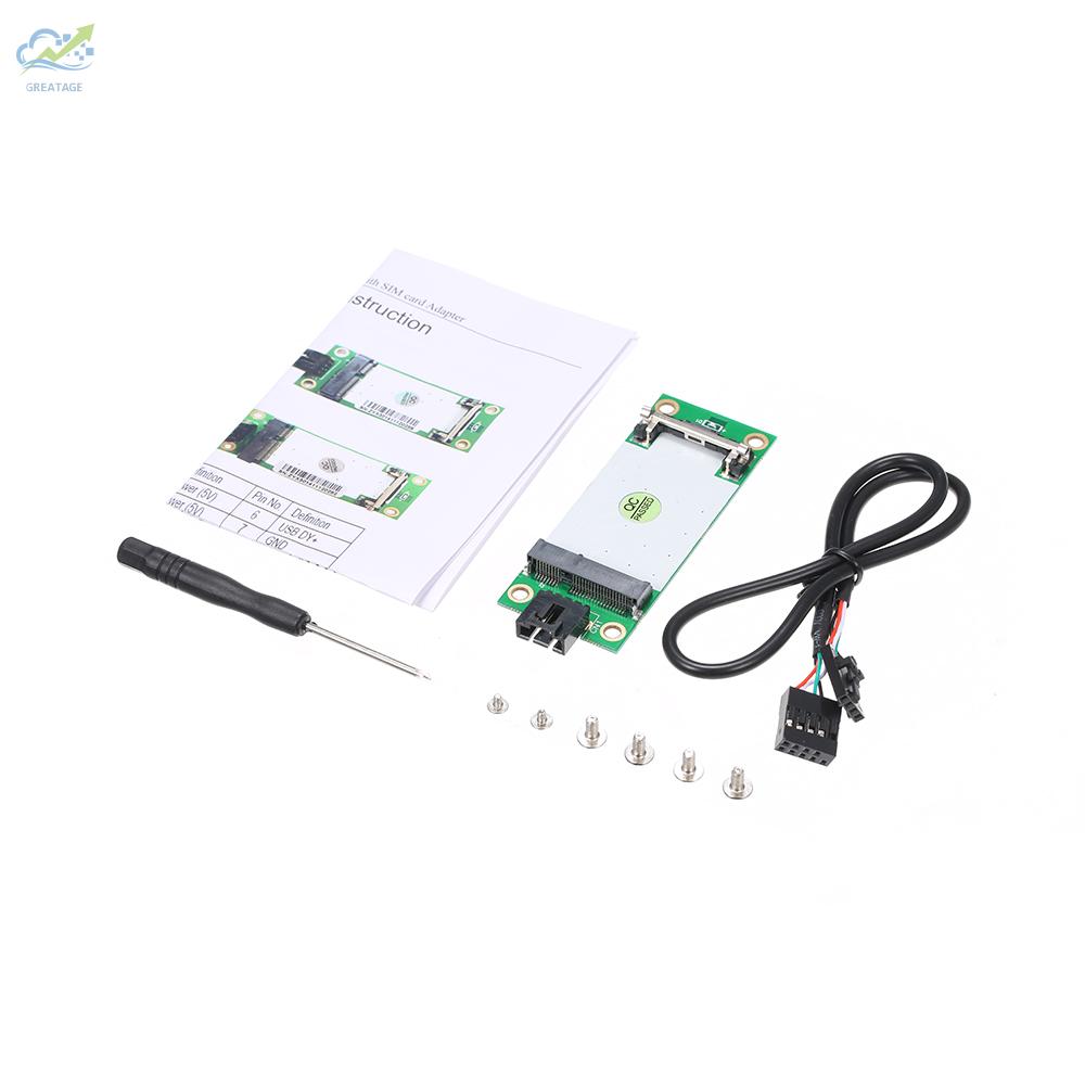 Card Mạng Không Dây Mini Pcie Wwan Sang Usb Có Khe Cắm Sim Wwan / 3g / Lte